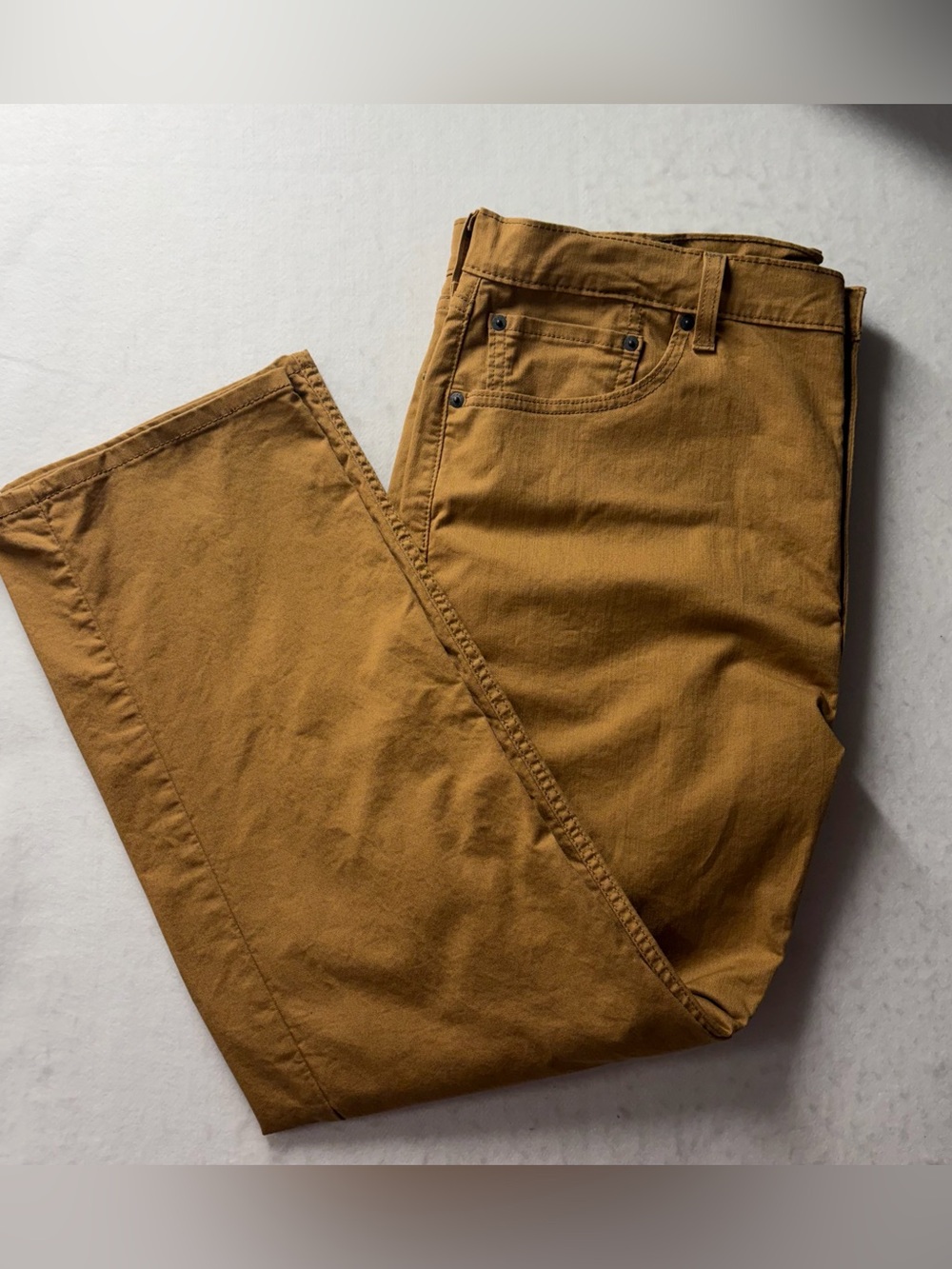 Levis 505 Regular Fit Jeans Mens Size 40 X 30 Tan Brown WaterLess Pants